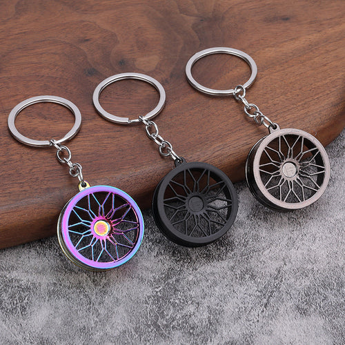 Metal Wheel Rim Keychain Car Accessory Gift for Men