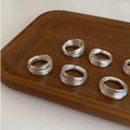 Silver Multi Strand Wire Wrap Stack Band Finger Ring view 2