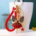 Jeweled Star Angel Keychains in Three Colors with Two Wrist Loop Options view 1