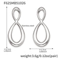 Stainless Steel Figure-Eight Drop Earrings Gold Two-Tone view 6