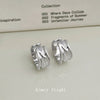 Silver Wave Hoops
