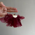 Feather Tassel Fan Drop Earrings Fashion Jewelry Collection view 3