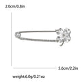 Four Leaf Clover Safety Pin Brooch Crystal Six Colors view 9