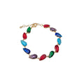 Oval Faceted Crystal Bracelets in Eight Bright Color Styles view 5