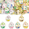 Painted Shell Charms in Five Colors and Two Metal Tones view 4