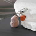 Flocked Capybara Keychain with Mini Companion 6 Styles view 5