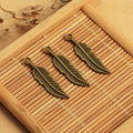 Alloy Feather Dreamcatcher Wing Charm Pendant 30x8mm