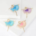 Colorful Enamel Ballerina Brooch with Layered Petal Tutu view 1
