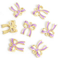 Enamel Ribbon Bow Jewelry Components For DIY Earrings And Bracelets Charms view 8