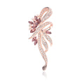 Ribbon Bow Crystal Two Designs Metal Brooch Pin 6.2 x 2.5 cm view 1
