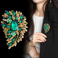 Blue Flower Crystal Nine Designs Metal Brooch Pin for Jackets and Lapels view 3