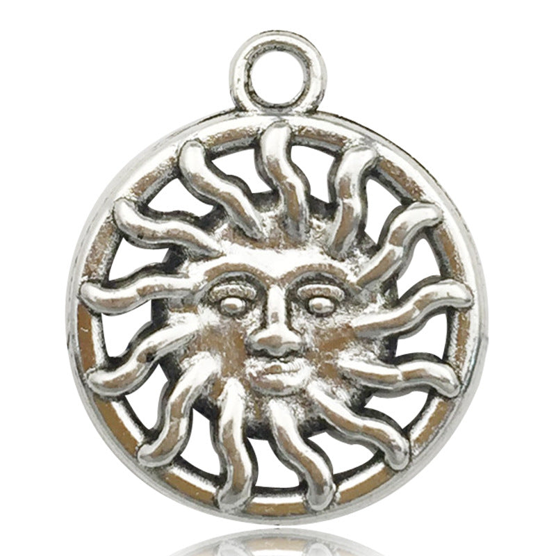 Antique Silver Zinc Alloy Star Moon Sun Charm Pendant for DIY Necklace Bracelet Jewelry