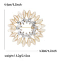 Crystal Petal Wreath Brooch in Black or Ivory Finish view 4