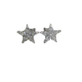 Silver Tone Crystal Floral Star Cluster Statement Ear Cuff view 5