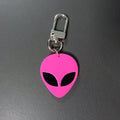 Neon Alien Head and UFO Acrylic Clip Keychains in Seven Designs view 9