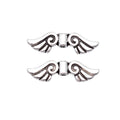 Antique Silver Curled Angel Wing Spacer Beads for Jewelry Making view 3