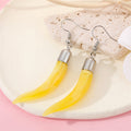 Silver Tone Resin Chili Pepper Hook Earrings in Eleven Colors view 8