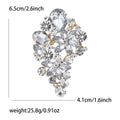 Glass Crystal Cluster Brooch Floral Cascade Six Colors view 6
