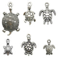 Antique Silver Turtle Metal Charms with 7 Listed Options view 5