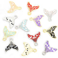 Enamel Whale Tail Charms in Six Colors and Two Metal Tones view 5