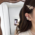 Gold Multicolor Rhinestone Flower Bobby Hair Pins Pair view 2