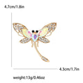Long Tail Dragonfly Brooch With Large Marquise Crystals view 8