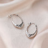 Silver Hammered Ovals