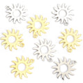 Polished Gold Silver Sunflower Alloy Charms in 2 Styles view 3