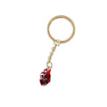 Transparent Red Anatomical Heart Keychain with Silver Tone Split Ring view 5
