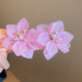 Translucent Petal Oversized Flower Statement Stud Earrings view 8