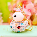 Mixed Enamel and Pearl Duck Keychains in Thirty One Color and Loop Options view 11