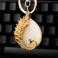 Large Moonstone Peacock Keychain with Unlisted Swan Main Images view 1