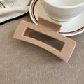 Square Hollow Soft Matte Hair Claw Clip Six Solid Colors view 11