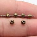 Three Finish Faceted Hexagonal Spacer Bead Metal Jewelry Making Component view 6