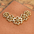 Five Flower Connector Antique Tone Alloy Jewelry Making Component in 3 Finishes view 3