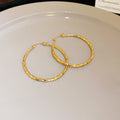 Textured Hoop Earrings in Five Gold and Silver Tone Styles view 8