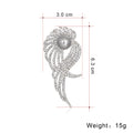 Silver Tone Flower Pearl Look Metal Brooch Pin for Jackets and Lapels view 2