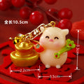 Cute Ingot Pig Keychains in Nine Poses plus Assorted Style Option view 6