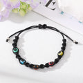 Braided Cord Multicolor Evil Eye Bead Adjustable Bracelets view 2