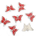 Enamel-Look Gold Silver Butterfly Alloy Charms in 12 Styles view 7