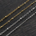 Beaded Metal Chain in Steel and Gold Tone Size Options view 2