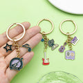 Guitar, Piano and Music Note Charm Keychains in 16 Pictured Variations for Bags and Keys view 2