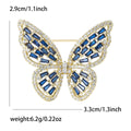 Baguette Crystal Butterfly Brooch Eight Color Options view 9