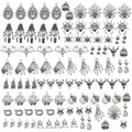 Silver-Tone Seashell Metal Charms with 12 Listed Options view 1