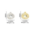 Round Crystal Halo Metal Jewelry Charms, 24 Colorways view 2