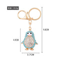 Rhinestone Penguin Keychain Gold Clasp Red Pink Blue Options view 4