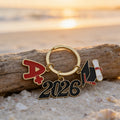 Enamel A Plus Grad Cap Diploma Keychain With Year Charm view 3