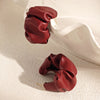 Red Ruched Hoops