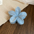 Four Blue And White Marbled Hair Claws In Standard Or Flower Shapes view 7