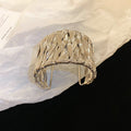 Five Mixed Braided Cutout And Fine Ribbed Wide Cuff Bracelets view 9